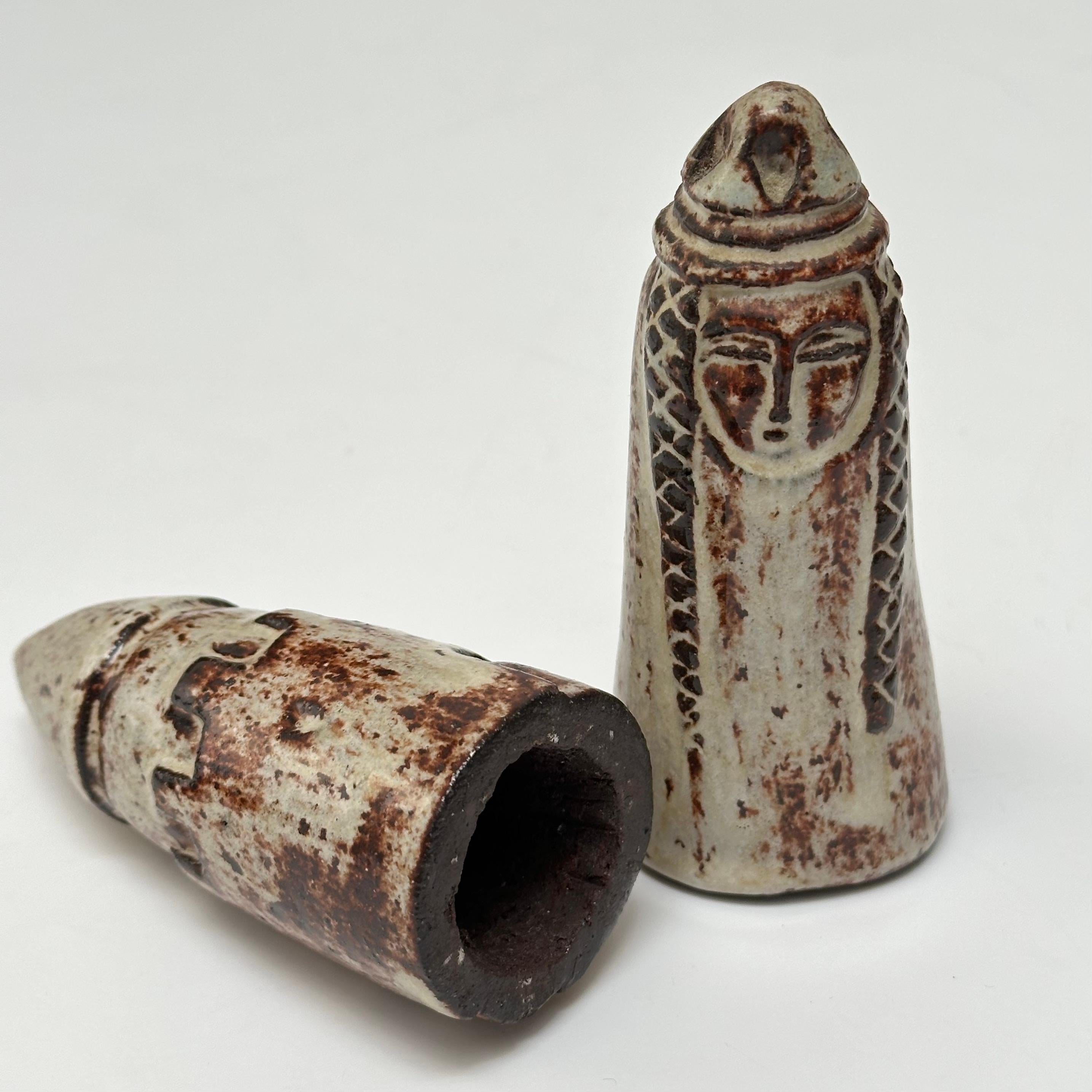 Stoneware Chess Game, Andrée Hirlet, Paris c. 1960 In Good Condition For Sale In St Ouen, FR
