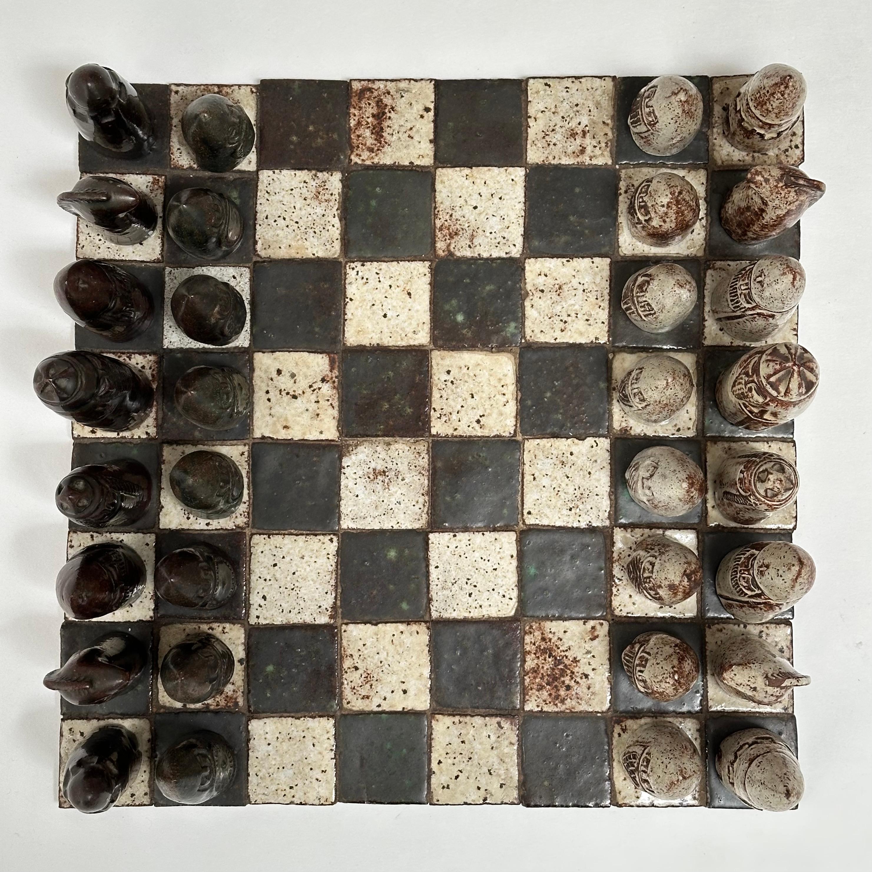 Stoneware Chess Game, Andrée Hirlet, Paris c. 1960 For Sale 1