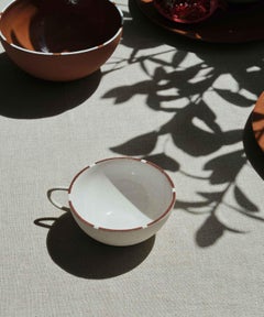 Stoneware Clay Bowl in Terracotta Colour Hand Cast in UK