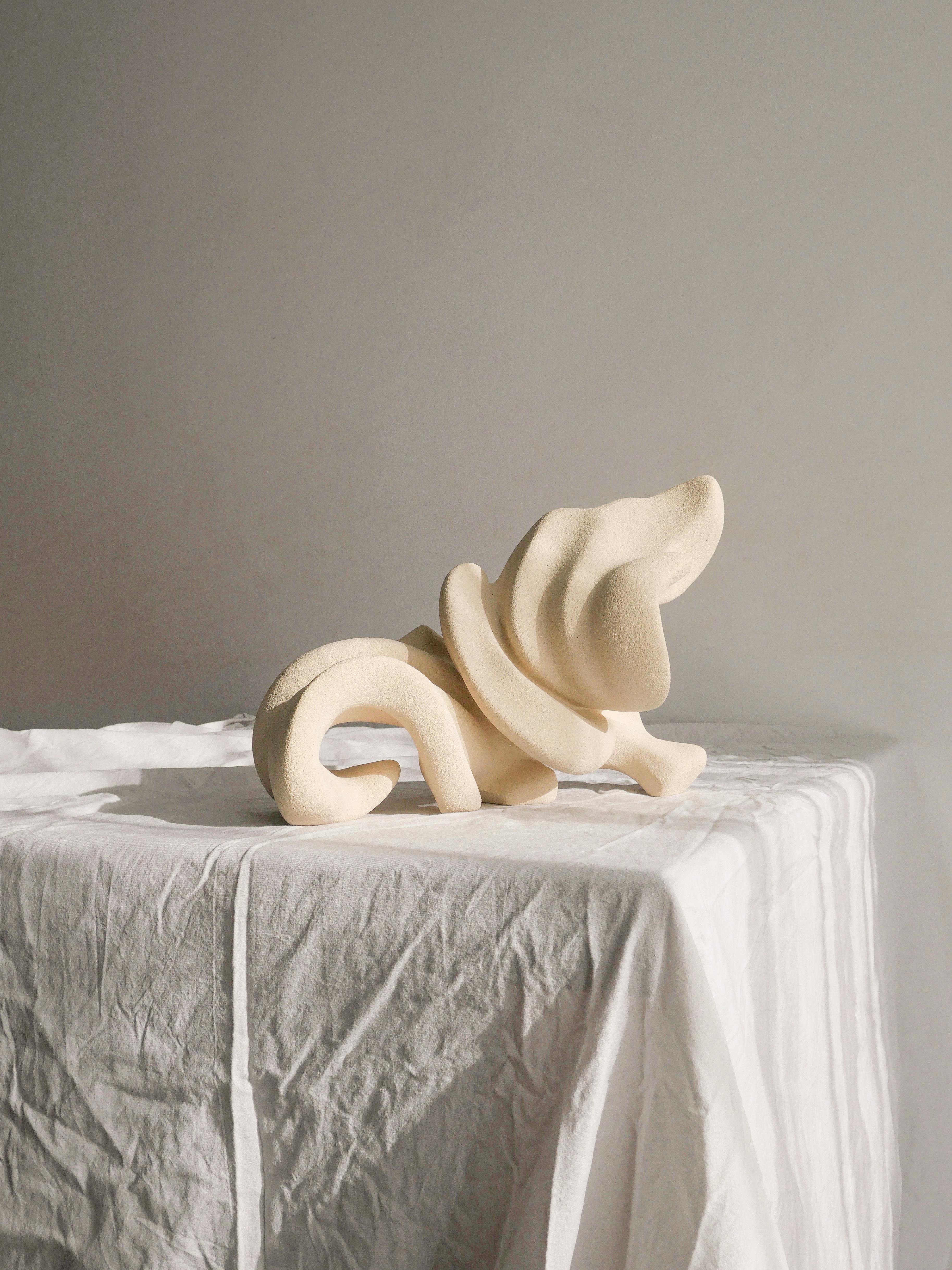 Stoneware Clay, Ceramic Floating Echo Sculpture by Aleksandra Krasnopolska For Sale 5