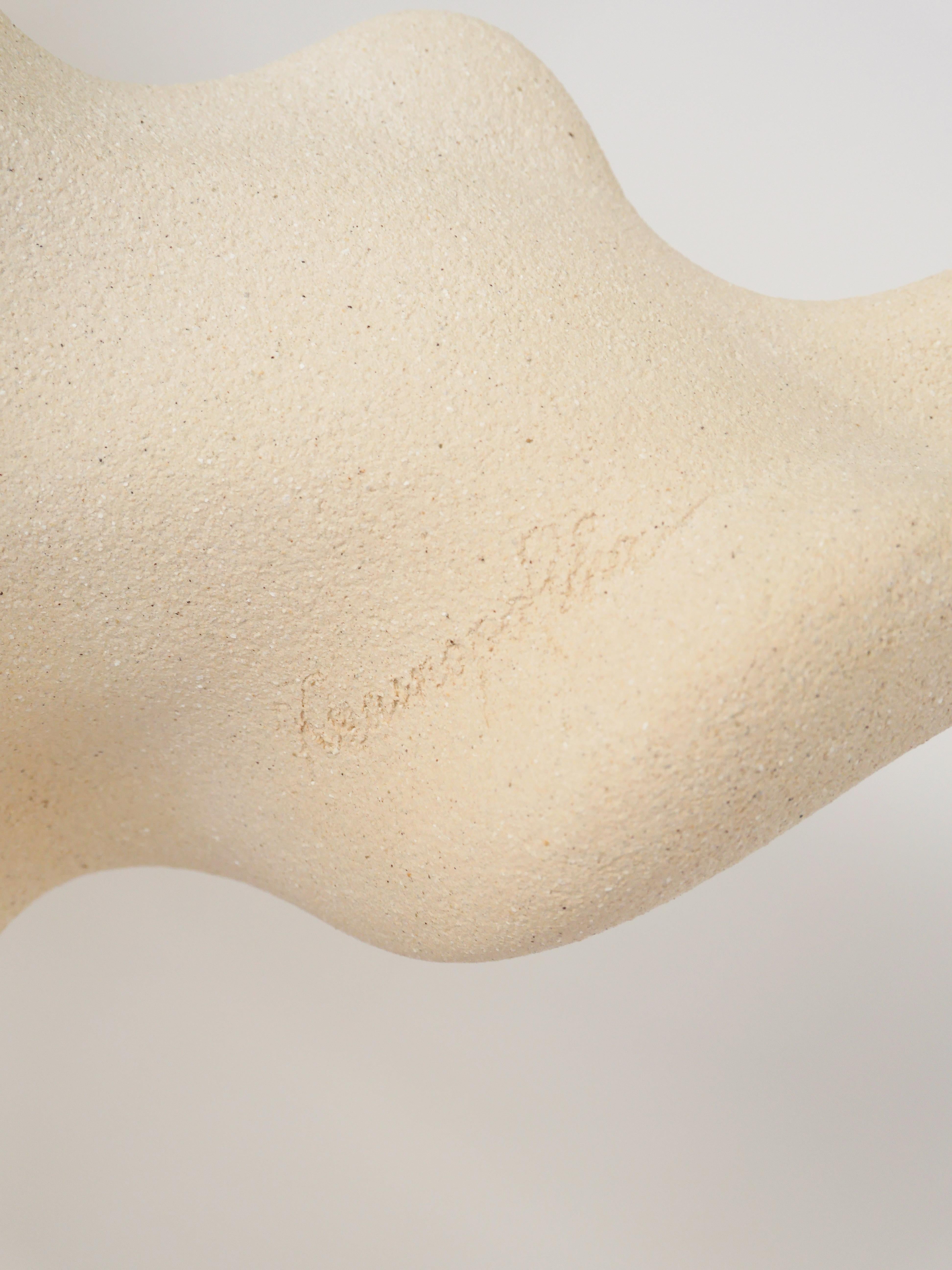 Post-Modern Stoneware Clay, Ceramic Floating Echo Sculpture by Aleksandra Krasnopolska For Sale