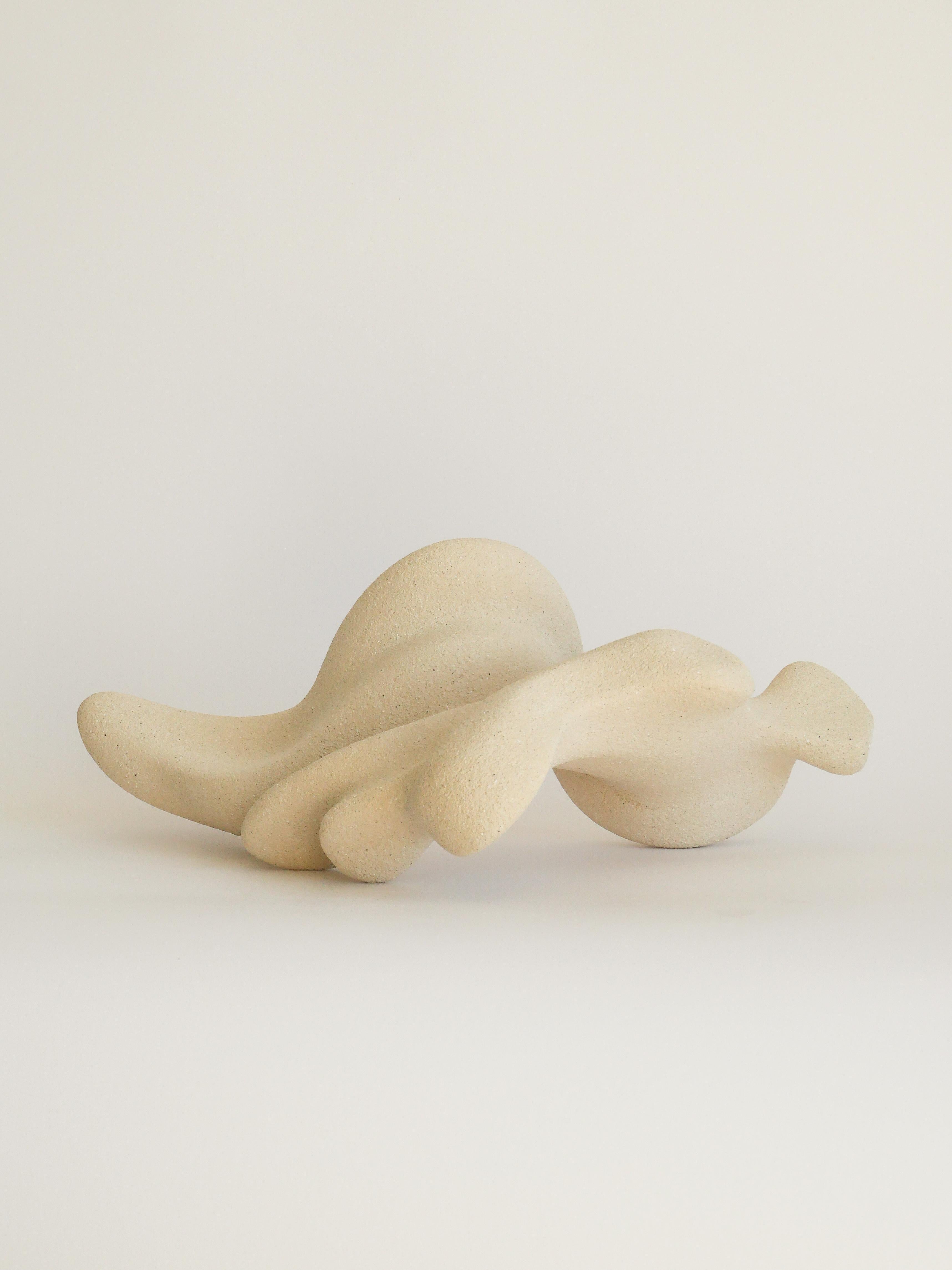Stoneware Clay, Ceramic Floating Echo Sculpture by Aleksandra Krasnopolska For Sale 1