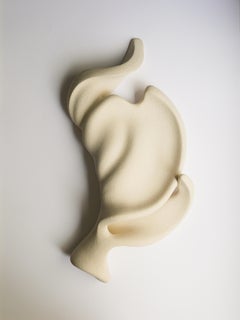 Stoneware Clay, Ceramic Flowing Silence Sculpture by Aleksandra Krasnopolska