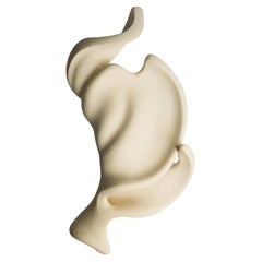 Stoneware Clay, Ceramic Flowing Silence Sculpture by Aleksandra Krasnopolska