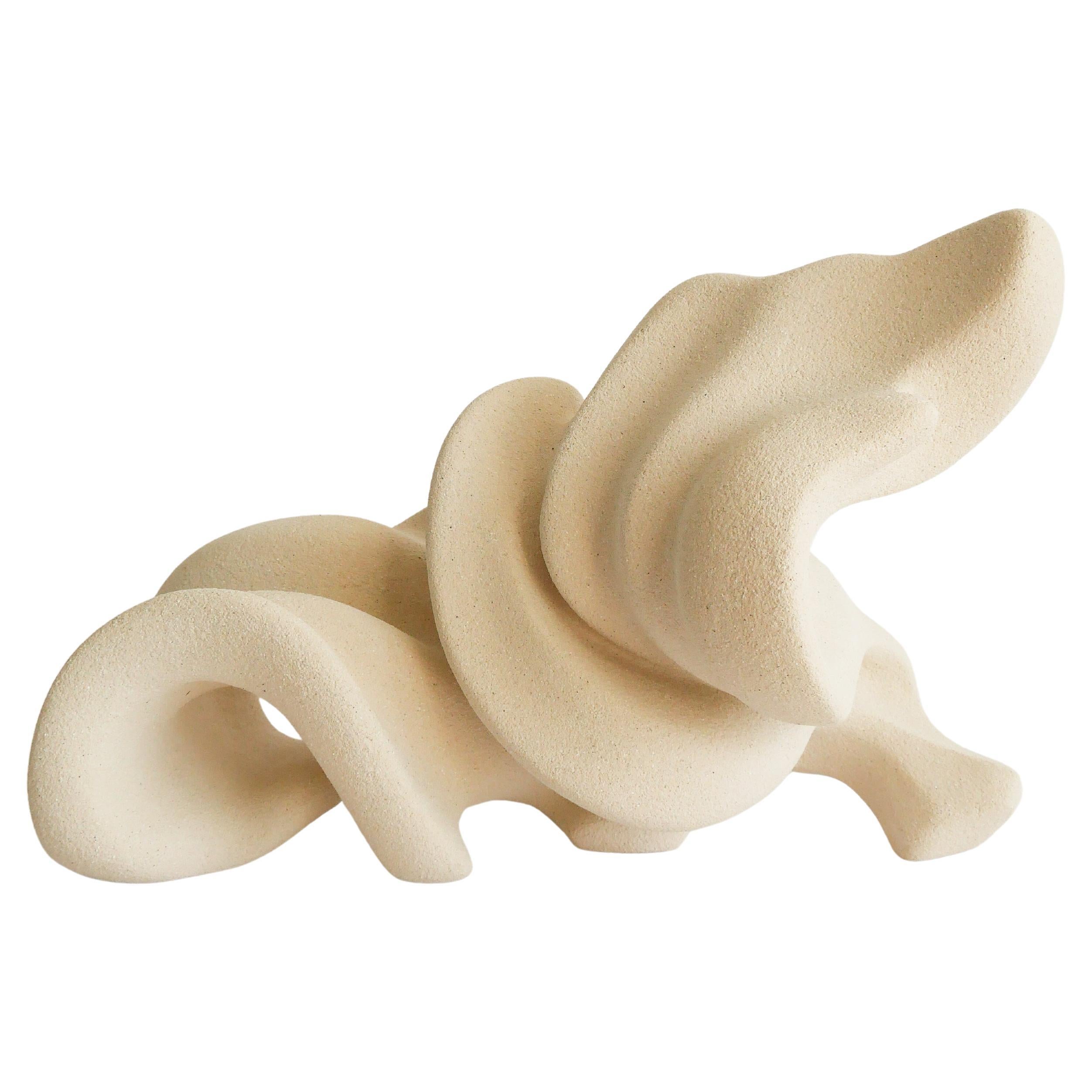 Stoneware Clay, Ceramic Whispered Air Sculpture by Aleksandra Krasnopolska