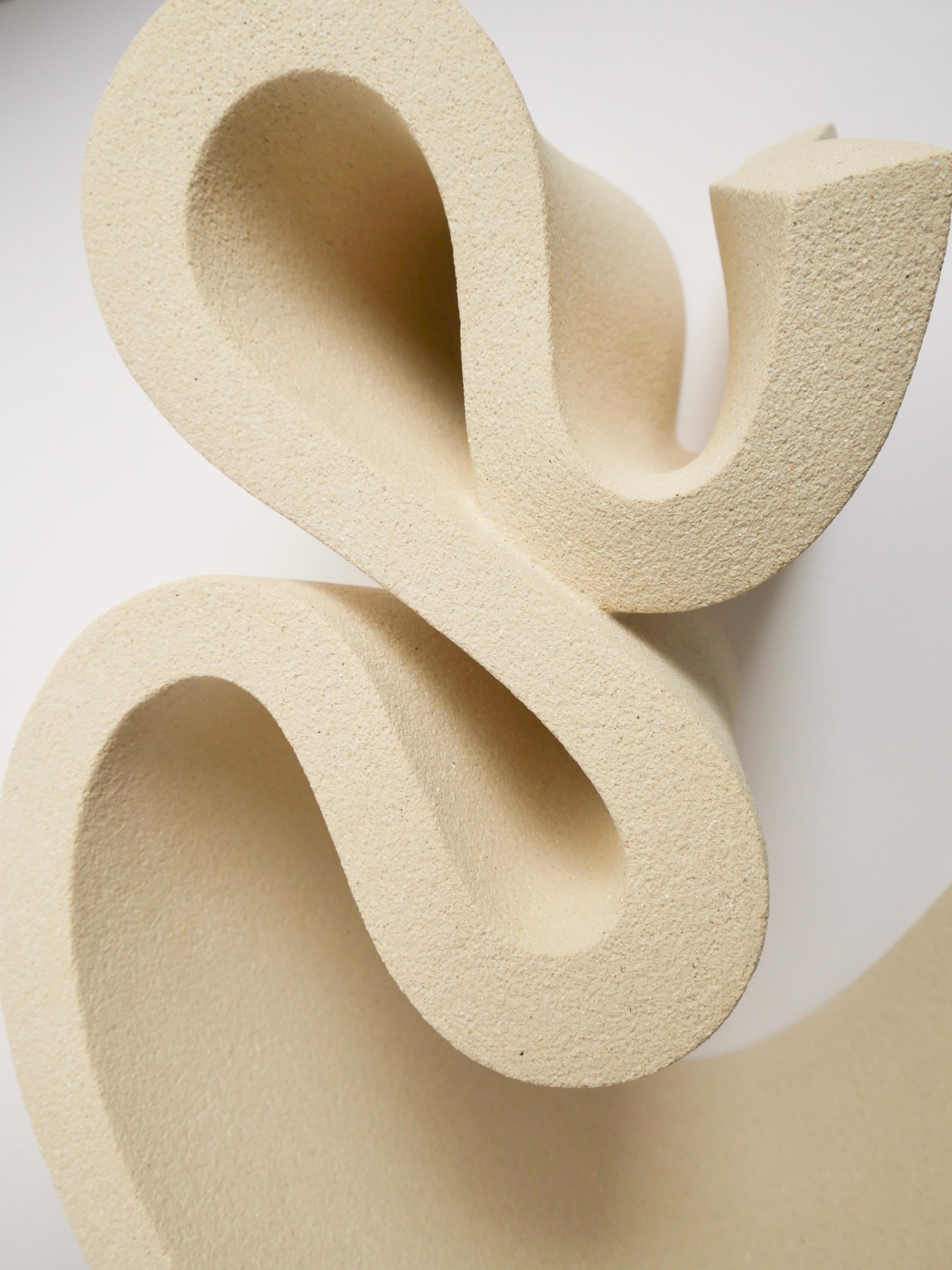 Spanish Stoneware Clay, Ribbon Vase I by Aleksandra Krasnopolska For Sale