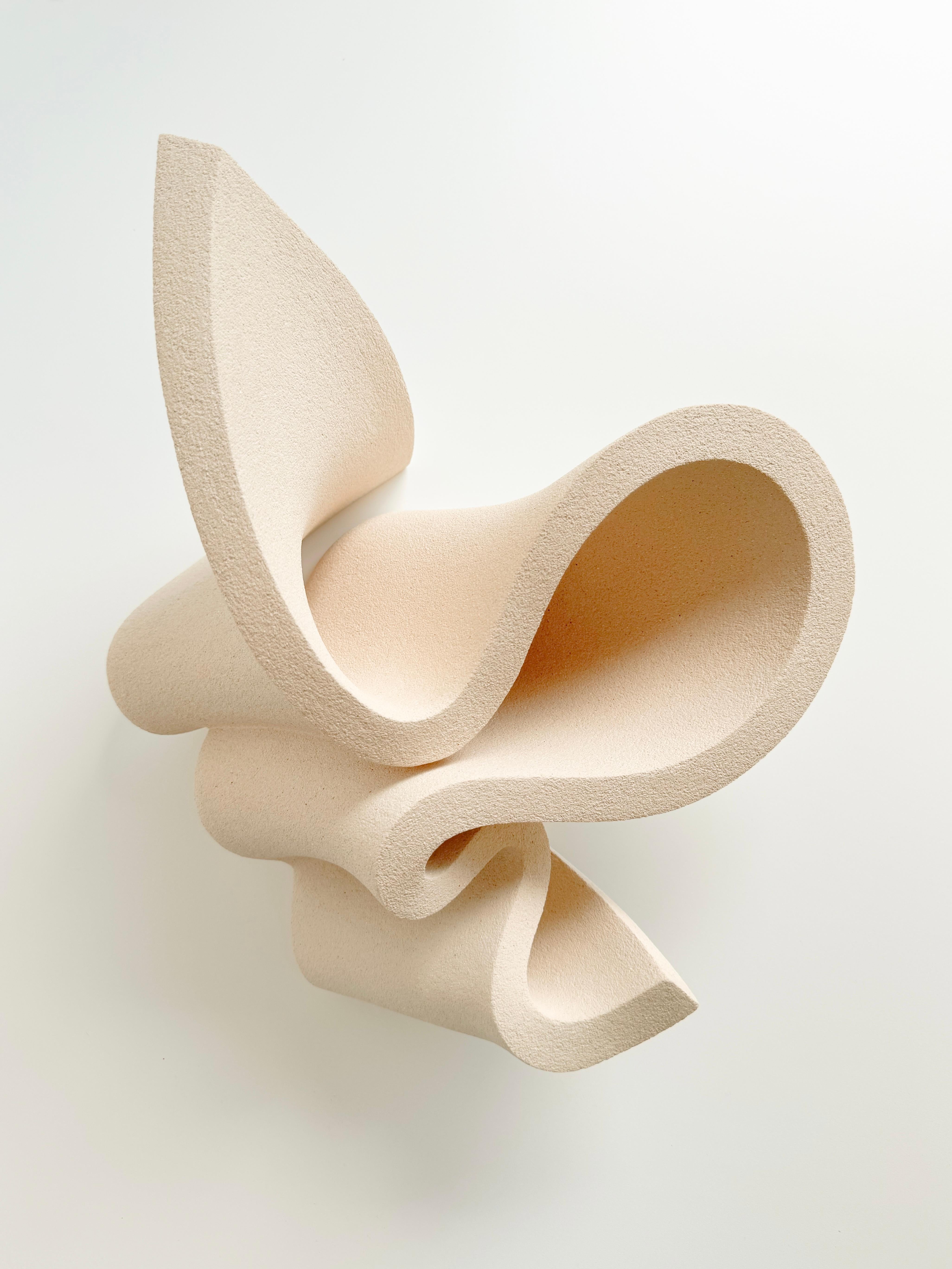 Spanish Stoneware Clay, Ribbon Vase II by Aleksandra Krasnopolska For Sale