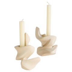 Stoneware Clay Set Dance of Light Candleholder by Aleksandra Krasnopolska