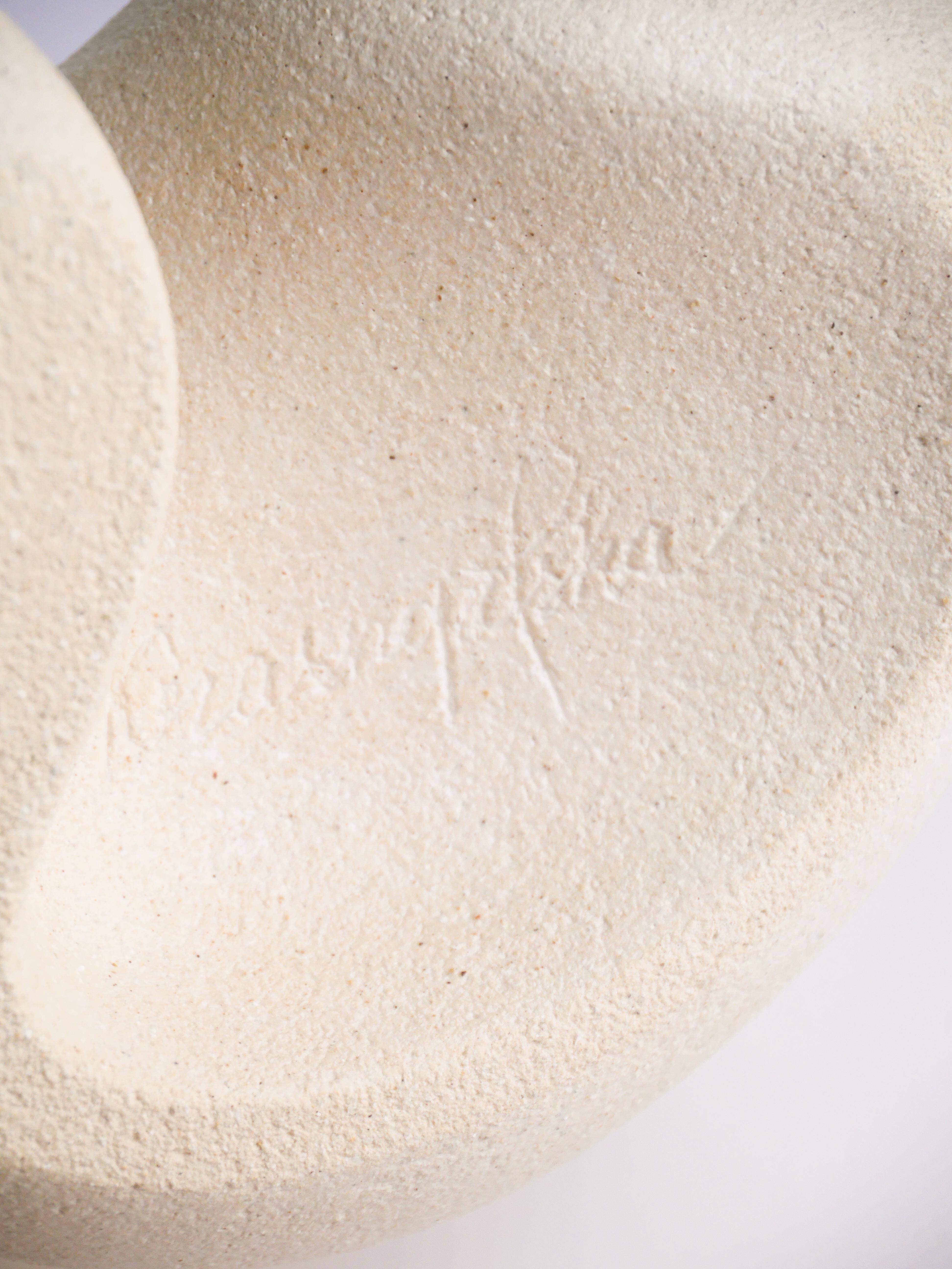 Contemporary Stoneware Clay, Set Petals Candleholder by Aleksandra Krasnopolska For Sale