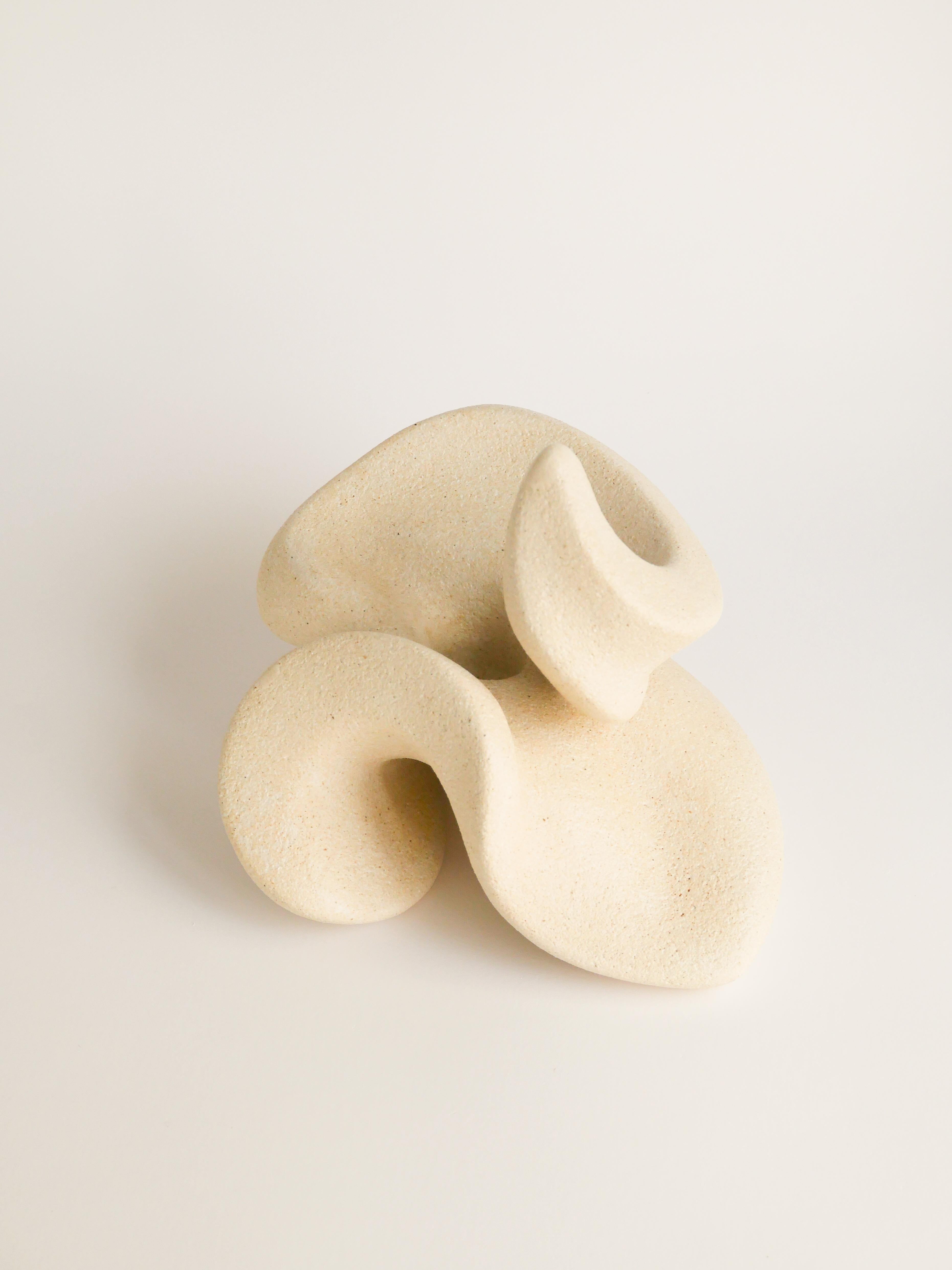 Stoneware Clay, Set Petals Candleholder by Aleksandra Krasnopolska For Sale 2