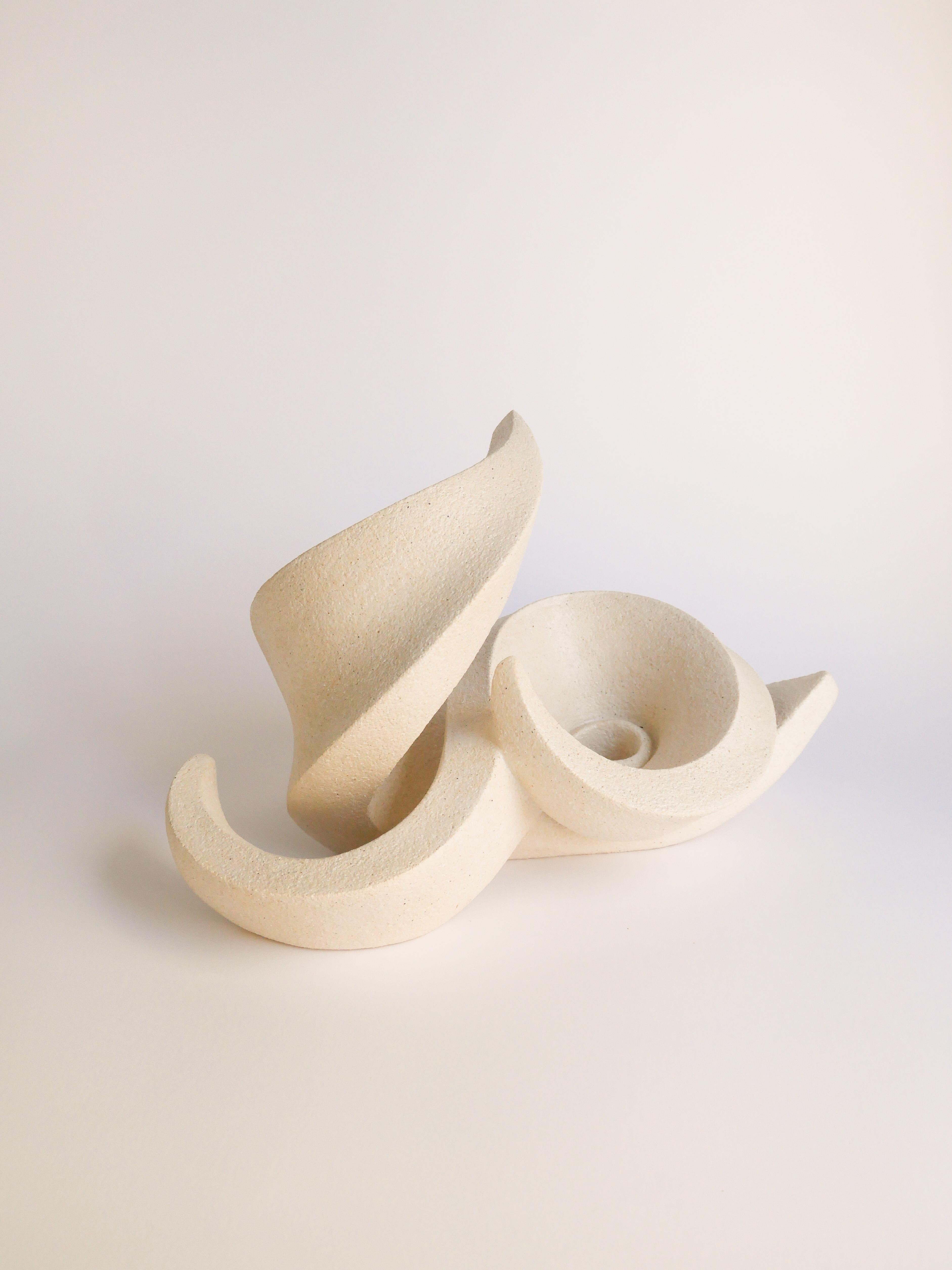 Stoneware Clay, Swan Candleholder by Aleksandra Krasnopolska
Dimensions:  W 24 x D 14 x H 14 cm
Materials: Stoneware clay. Light glazewash appliedwith an airbrush.
Weight: 1,9 kg.

Collection: “Ocean”

Aleksandra Krasnopolska is a contemporary