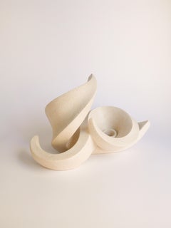 Stoneware Clay, Swan Candleholder by Aleksandra Krasnopolska