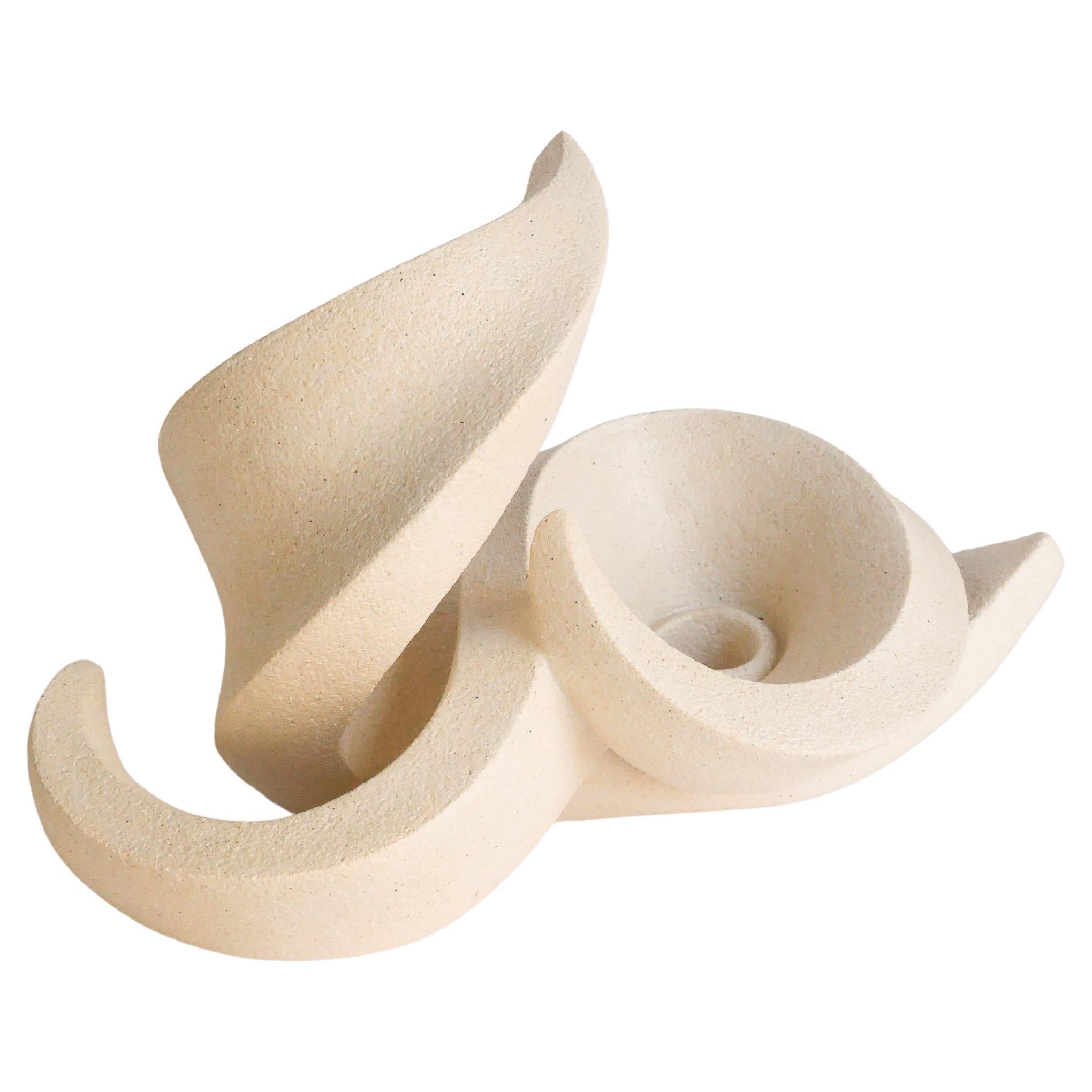 Stoneware Clay, Swan Candleholder by Aleksandra Krasnopolska For Sale