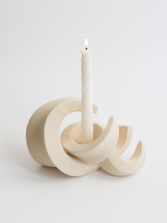 Stoneware Clay, Swan II Candleholder by Aleksandra Krasnopolska