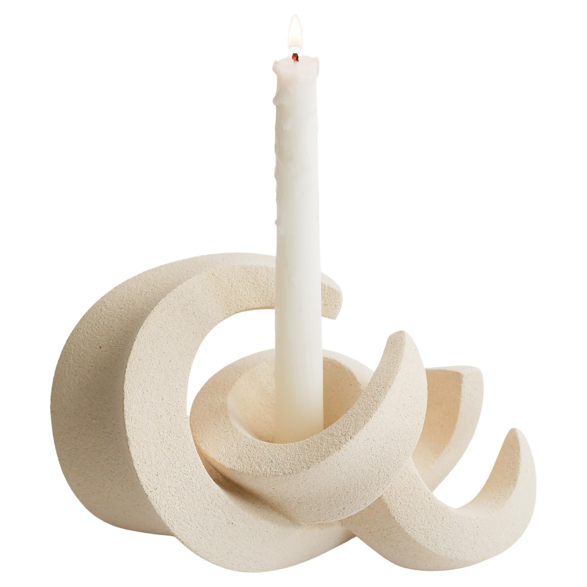 Stoneware Clay, Swan II Candleholder by Aleksandra Krasnopolska For Sale