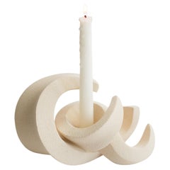 Bougeoir Swan II en grès d'Aleksandra Krasnopolska