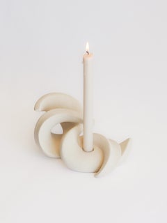 Stoneware Clay, Swan III Candleholder by Aleksandra Krasnopolska
