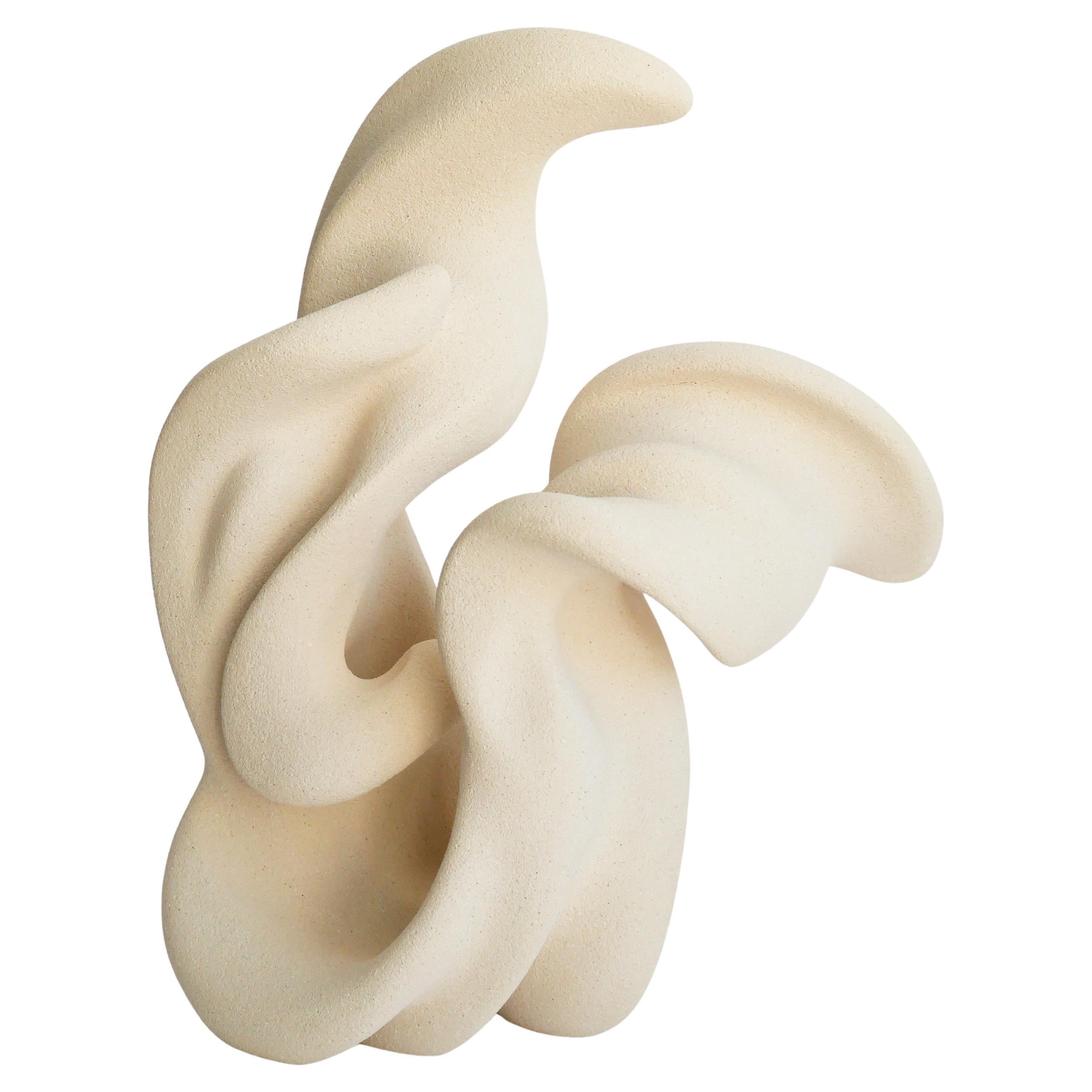 Stoneware Clay, Unglazed Ceramic Ethereal Sculpture by Aleksandra Krasnopolska