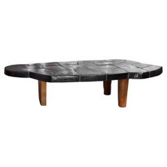 Table basse en grès à décor géométrique de Jean-Pierre Viot, 2024