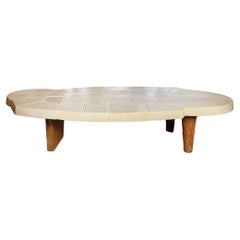 Stoneware coffee table with Geometric Decoration by Jean-Pierre Viot, 2024