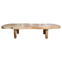 Stoneware coffee table with Geometric Decoration by Jean-Pierre Viot, 2024