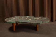 Stoneware coffee table with Geometric Decoration by Jean-Pierre Viot, 2026.