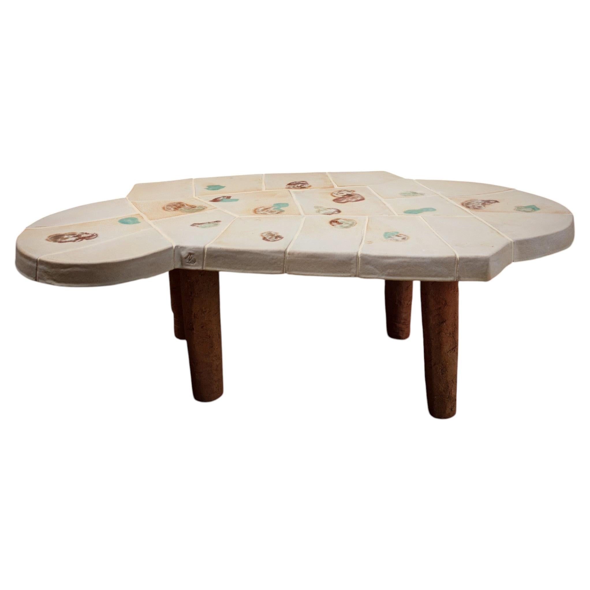 Stoneware coffee table with Geometric Decoration by Jean-Pierre Viot, 2026.