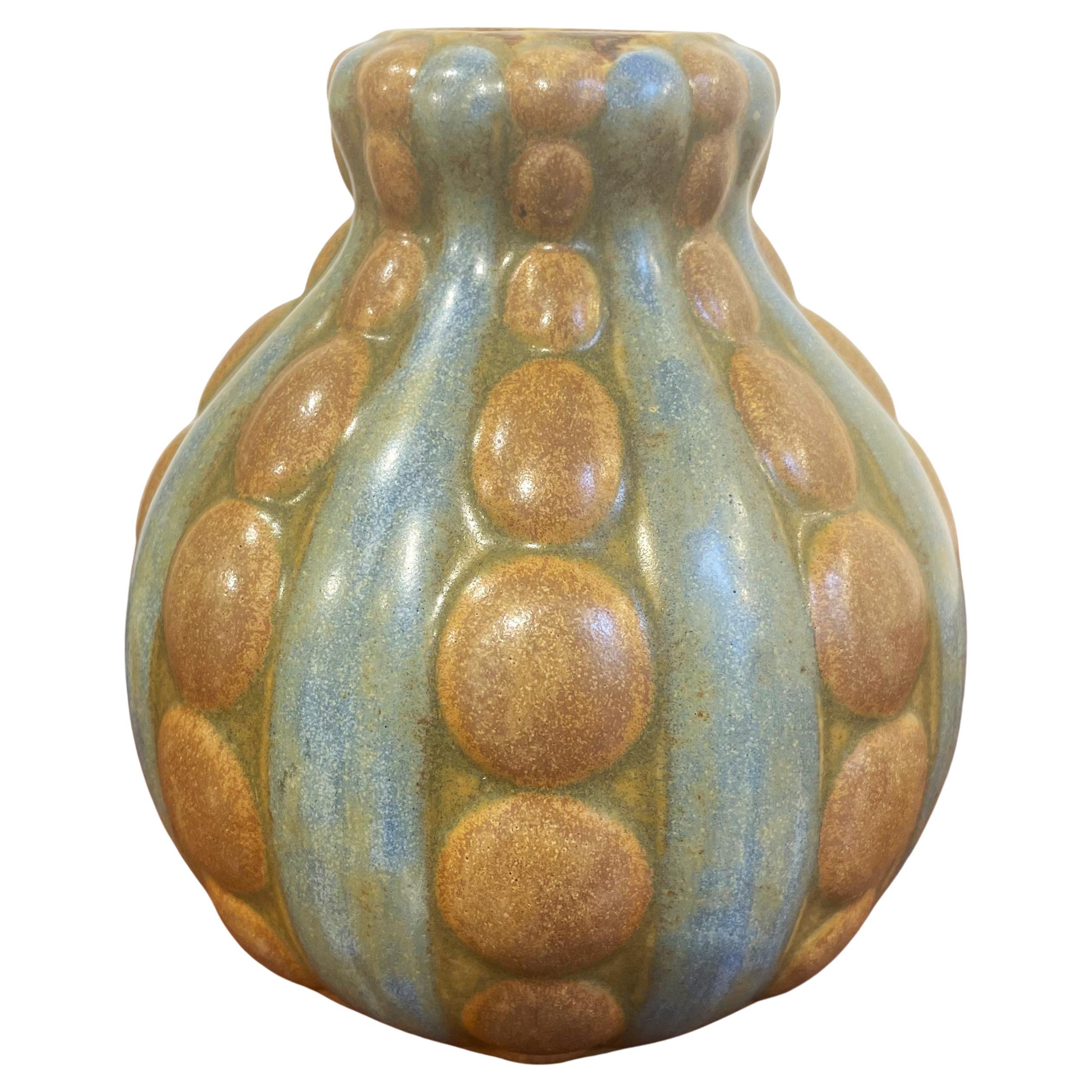 French Stoneware coloquinte vase by Louis Lourioux For Sale