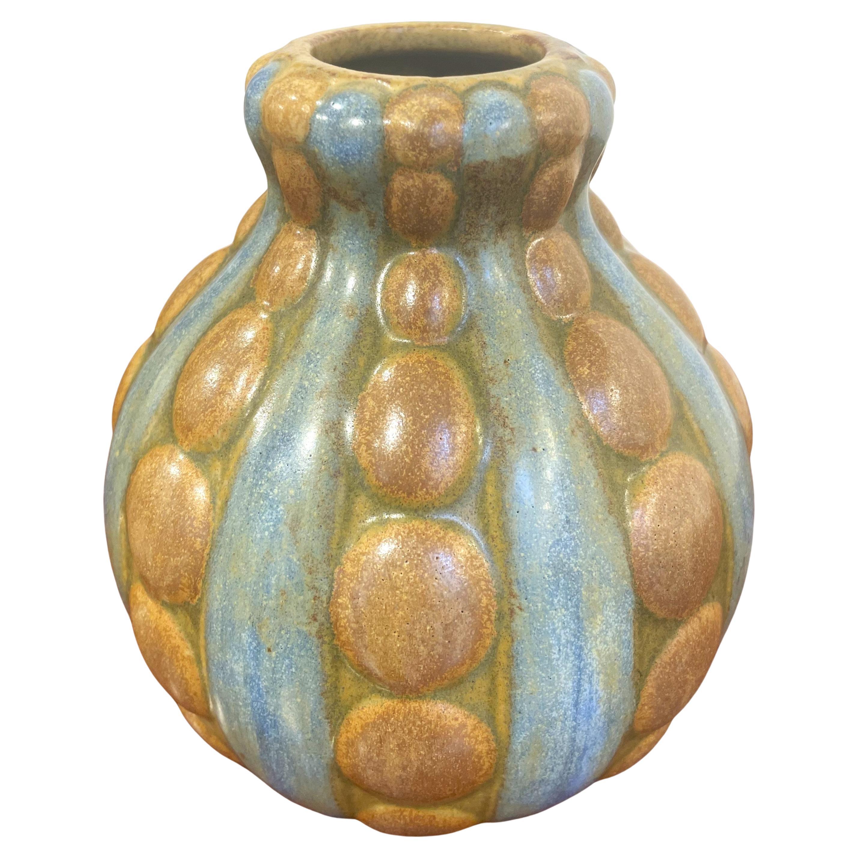 Stoneware coloquinte vase by Louis Lourioux For Sale