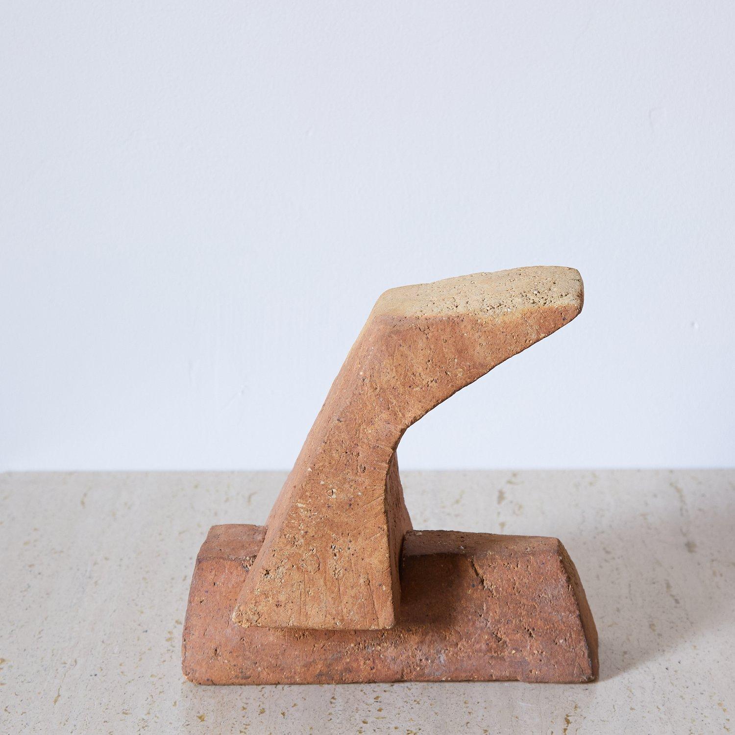 Mid-Century Modern Sculpture constructiviste en grès de la céramiste Annick Lodereau, années 1960 en vente