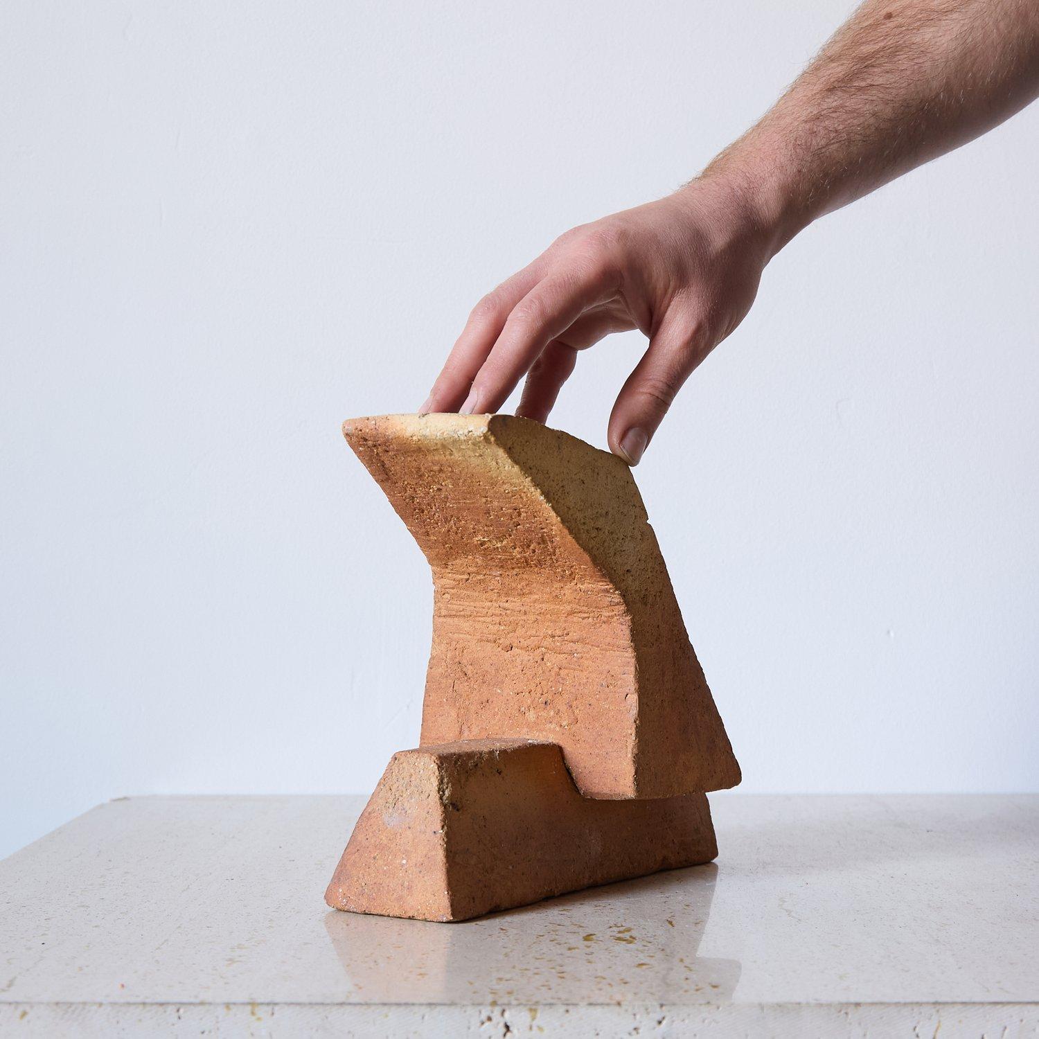 Céramique Sculpture constructiviste en grès de la céramiste Annick Lodereau, années 1960 en vente