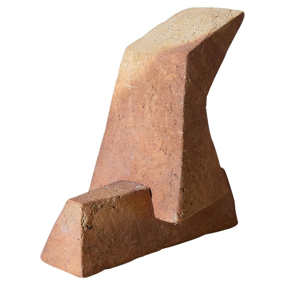Scultura costruttivista in gres della ceramista Annick Lodereau, anni '60