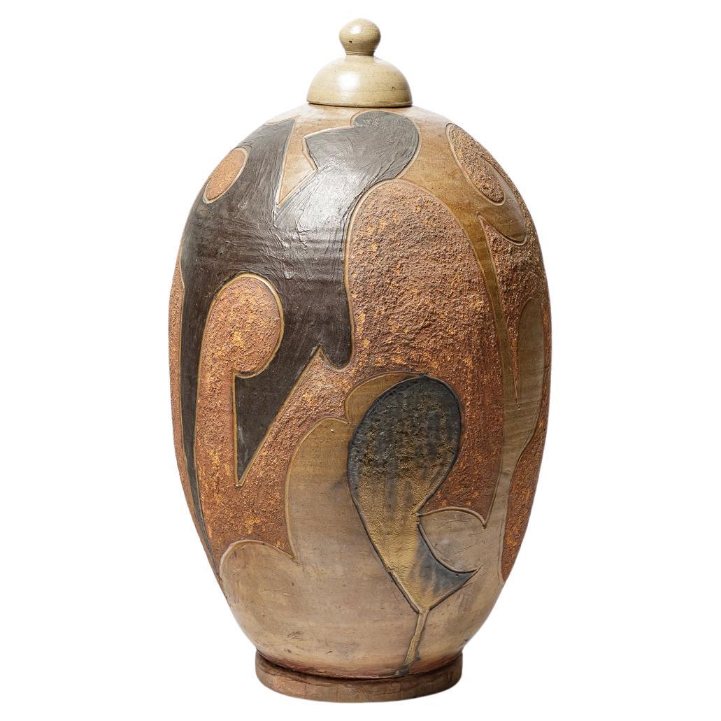 Vaso rivestito in gres di George Martin,  circa 1970-1980.