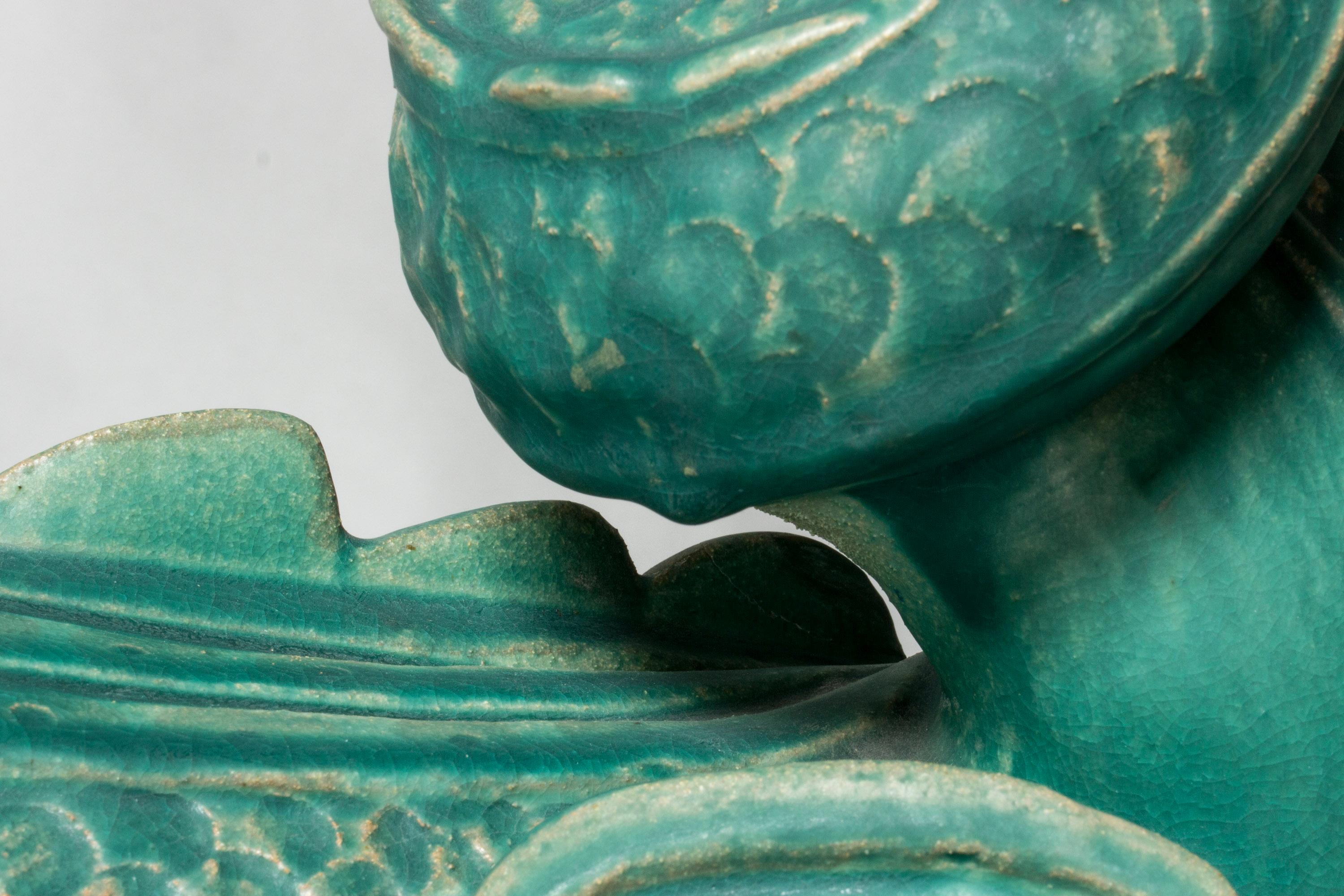 Stoneware dragon sculpture by Wilhelm Kåge, Gustavsberg, Sweden, 1940s For Sale 6