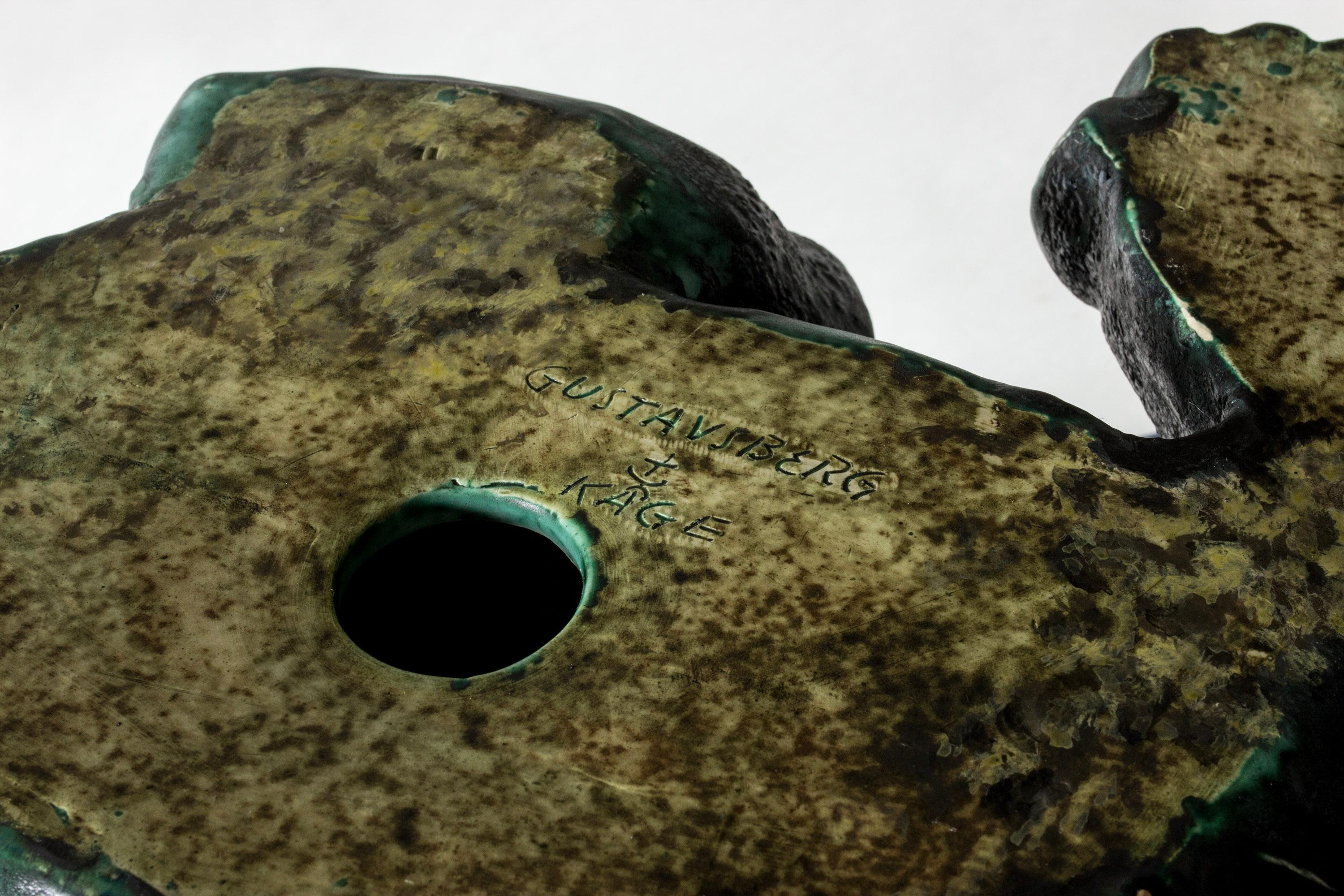 Stoneware dragon sculpture by Wilhelm Kåge, Gustavsberg, Sweden, 1940s 1