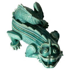 Steingut-Drachenskulptur von Wilhelm Kåge, Gustavsberg, Schweden, 1940er Jahre