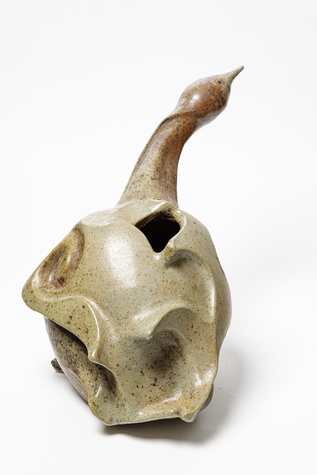 Duck-Skulptur aus Steingut von Georges Martin,  ca. 1970-1980. im Zustand „Hervorragend“ im Angebot in Saint-Ouen, FR