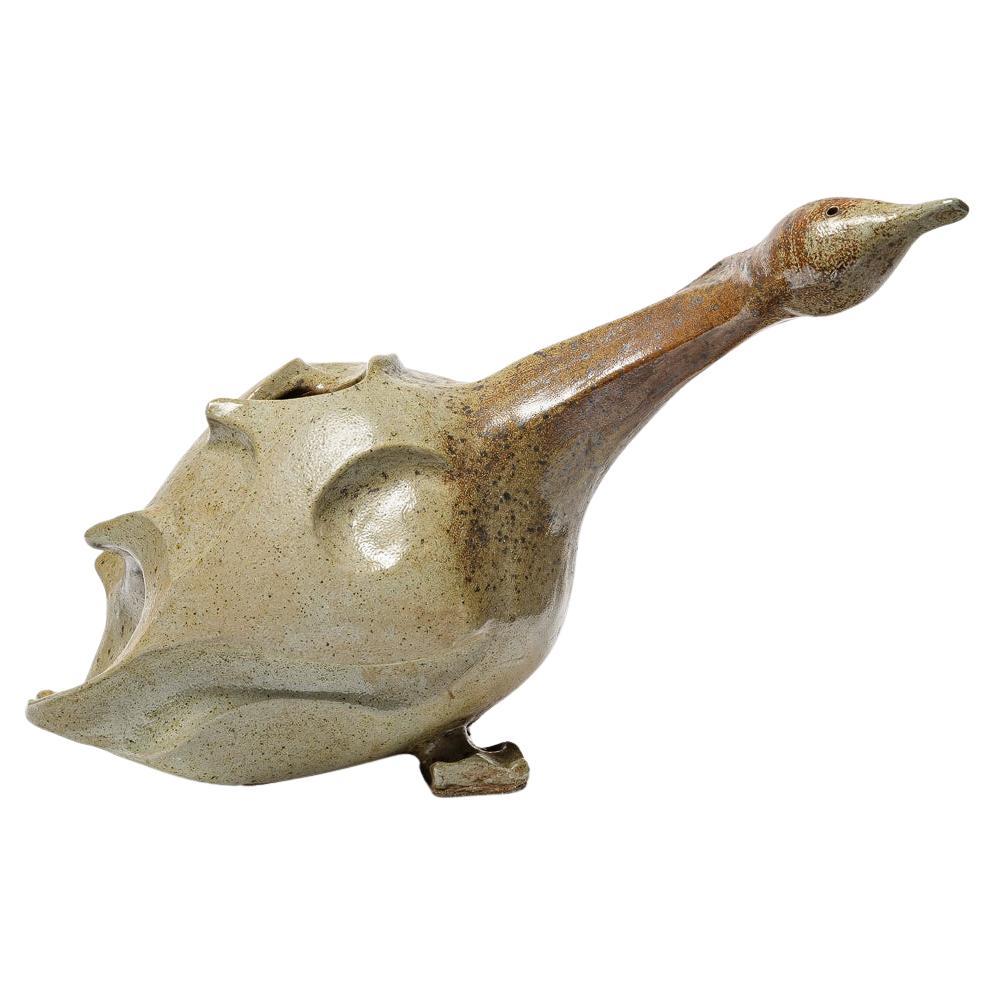 Duck-Skulptur aus Steingut von Georges Martin,  ca. 1970-1980. im Angebot