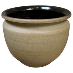 Vintage Stoneware Earthgender Tabletop Planter by Robert Maxwell, circa 1970