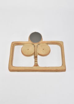 Stoneware Face Sculpture