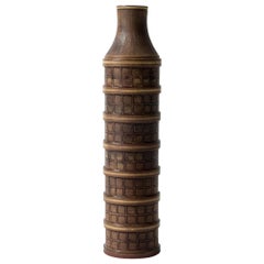 Stoneware "Farsta Rust" Vase by Wilhelm Kåge for Gustavsberg, Sweden, 1940s
