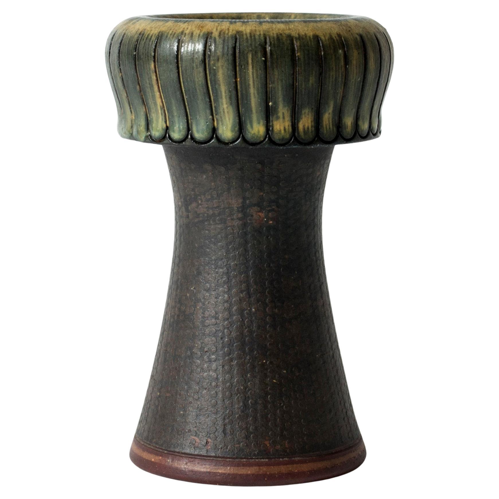 Stoneware "Farsta" Vase by Wilhelm Kåge, Gustavsberg, Sweden, 1940s