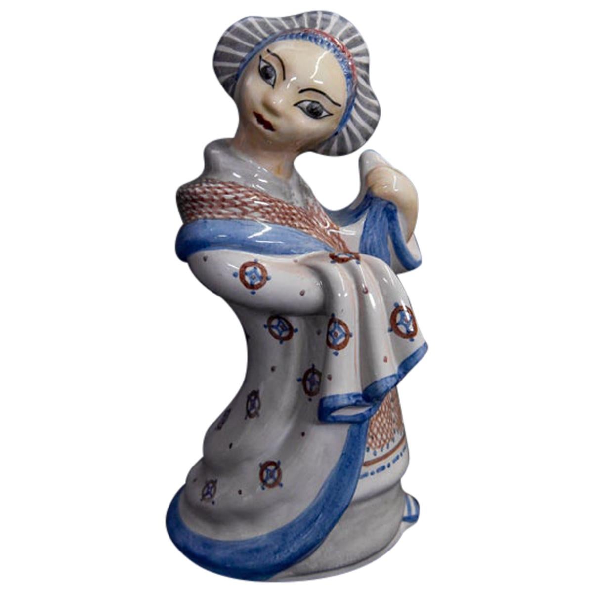 Stoneware Figurine by L. Hjorth, Denmark For Sale