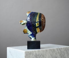 Sculpture de poisson en grès de Carl-Harry Stalhane, Suède, 1970