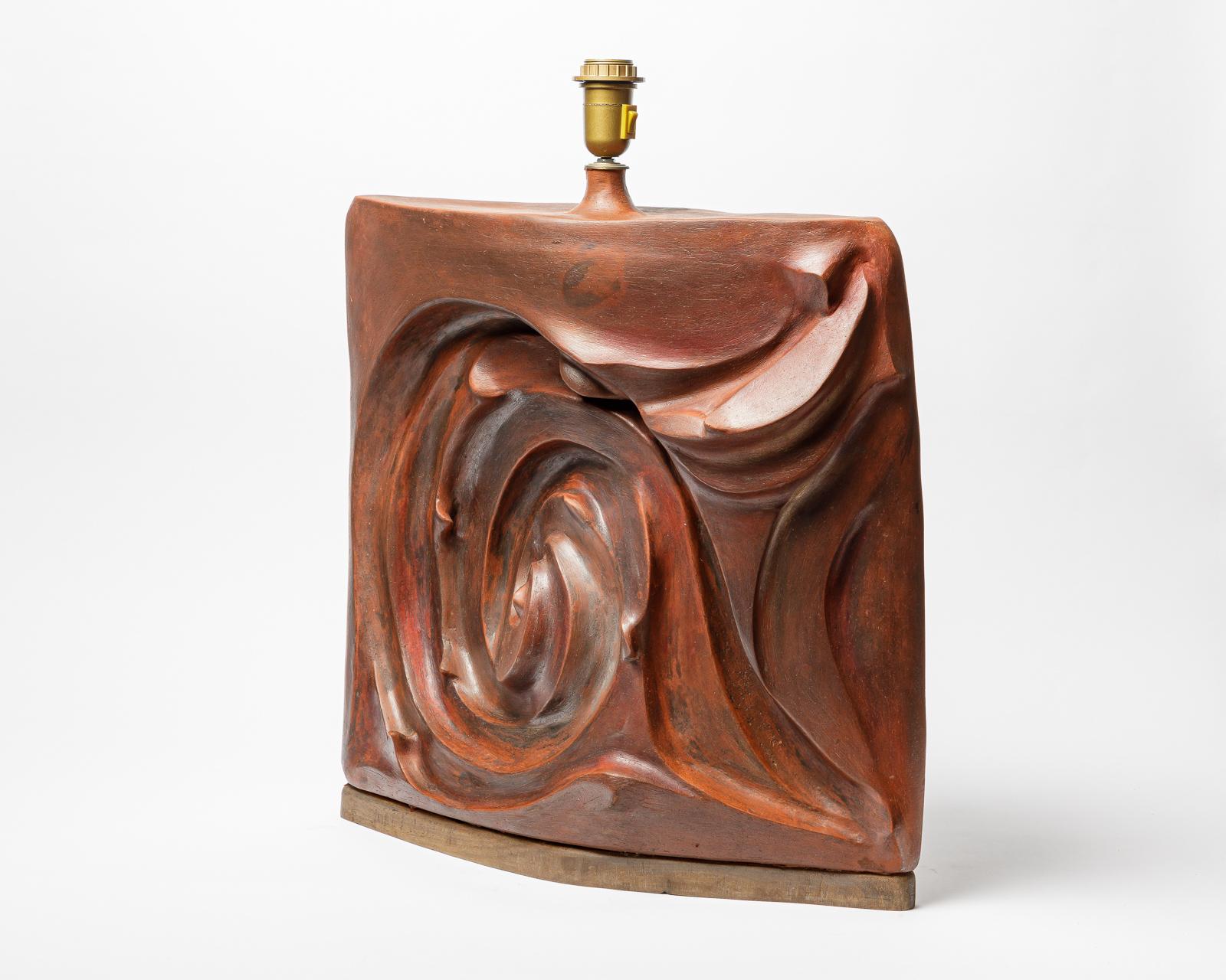 Beaux-Arts Lampe de table en céramique de Georges Martin, circa 1980- 1990. en vente
