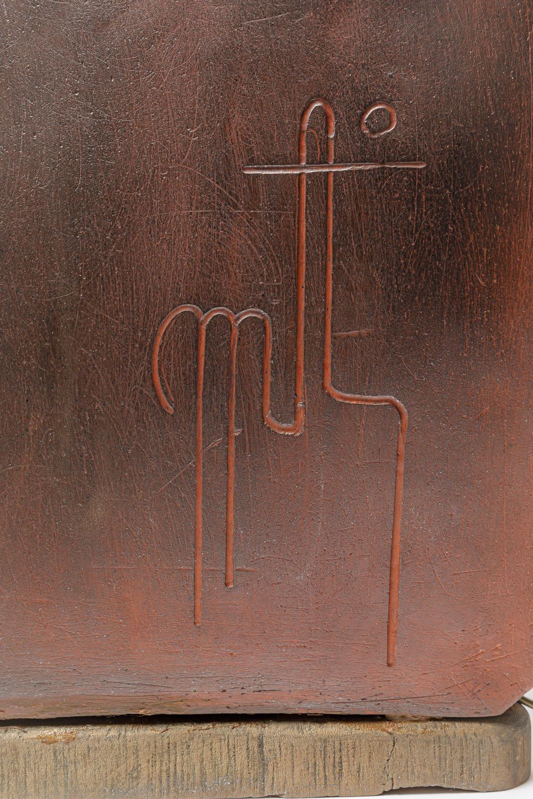 20ième siècle Lampe de table en céramique de Georges Martin, circa 1980- 1990. en vente