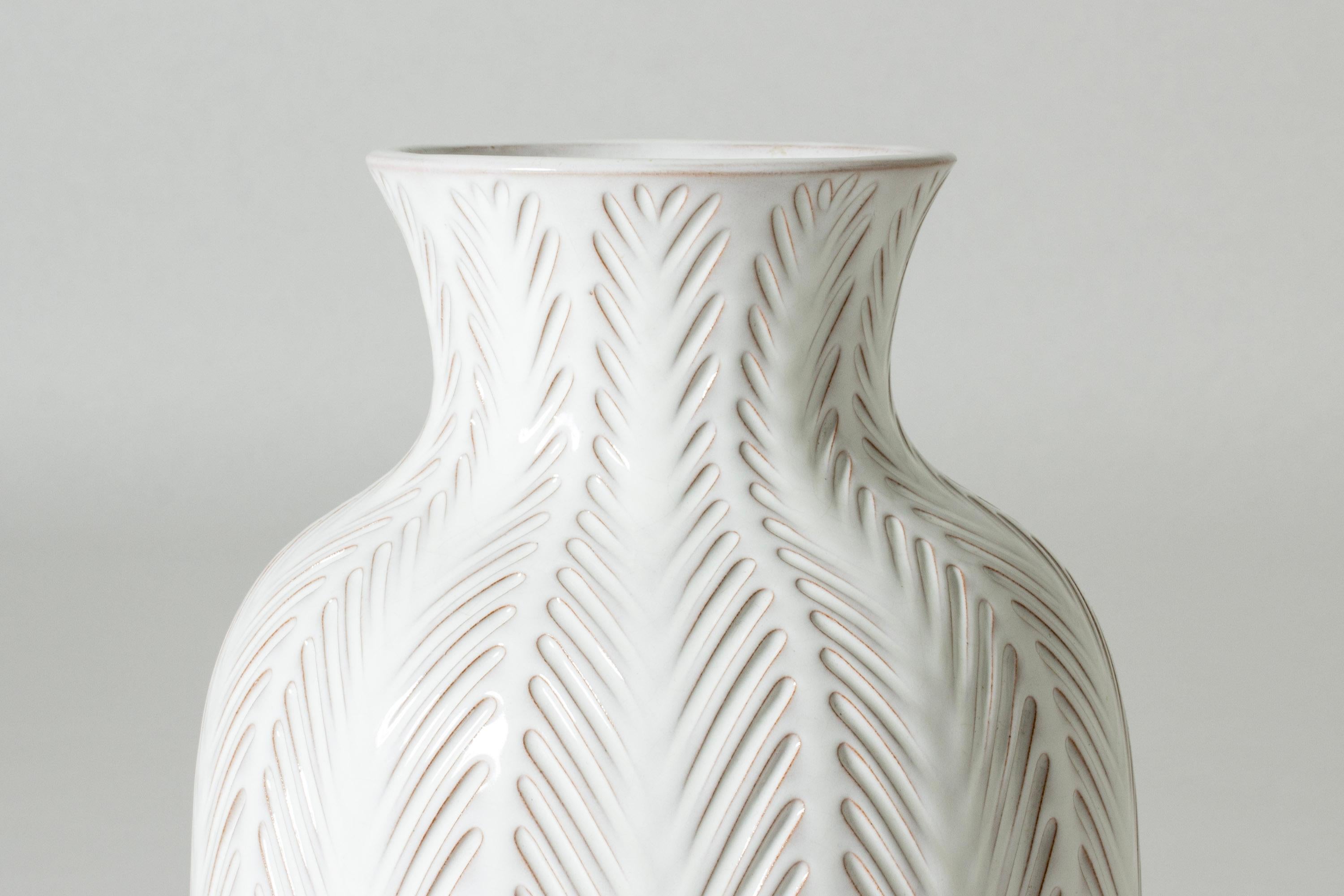 Scandinavian Modern Stoneware Floor Vase by Anna-Lisa Thomson for Upsala-Ekeby, Sweden, 1940s For Sale