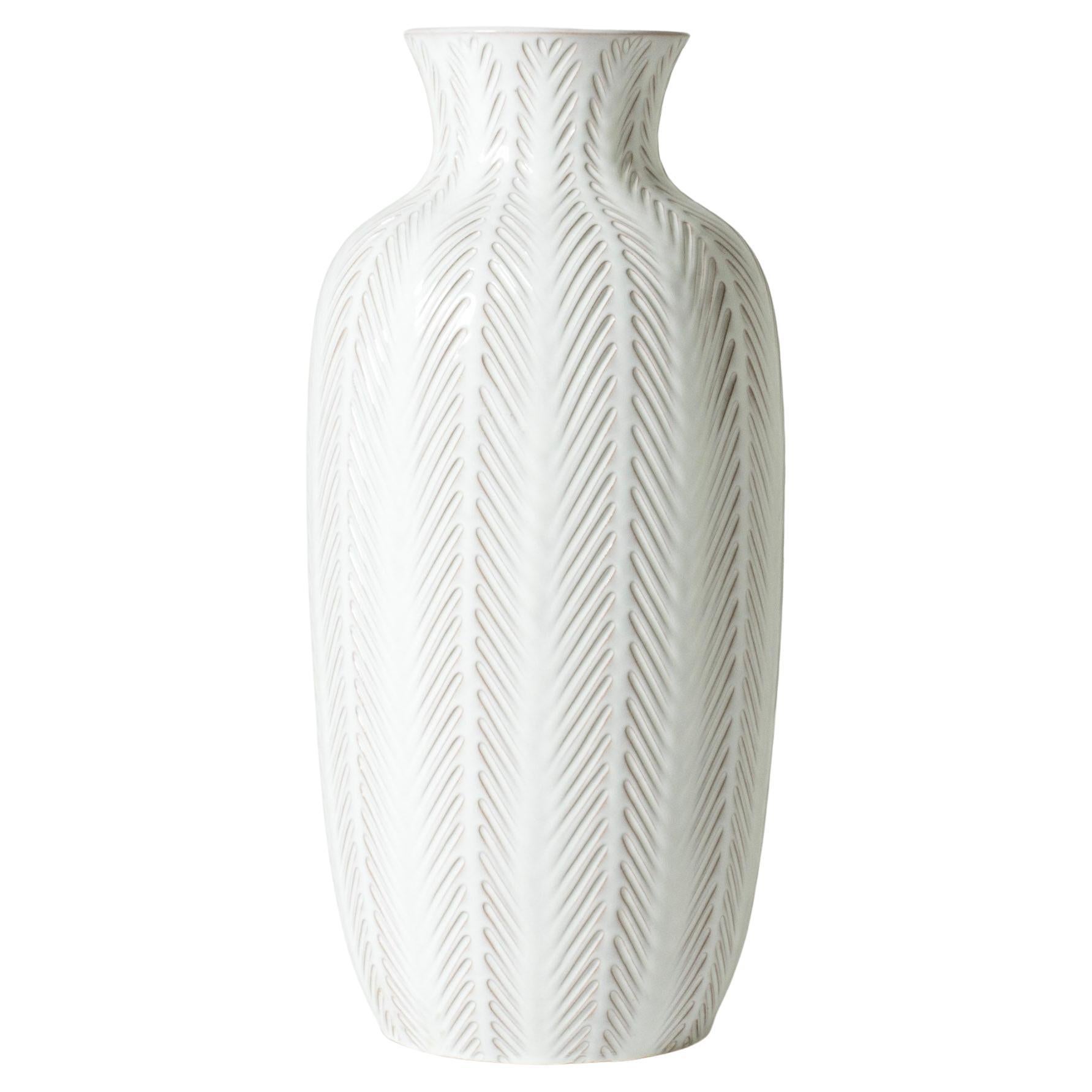 Bodenvase aus Steingut von Anna-Lisa Thomson für Upsala-Ekeby, Schweden, 1940er Jahre im Angebot