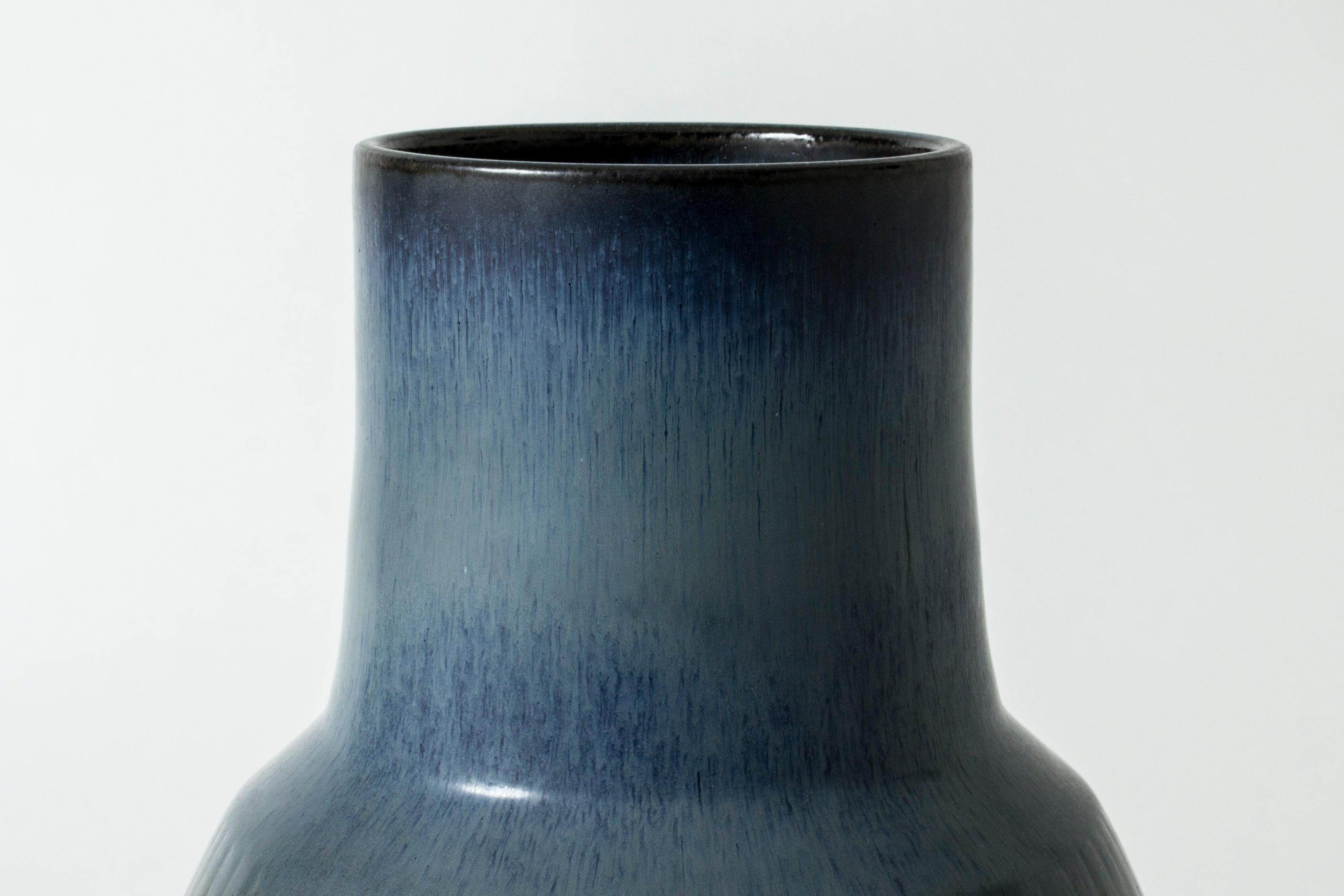 Scandinavian Modern Stoneware Floor Vase by Carl-Harry Stålhane, Rörstrand, Sweden, 1950s For Sale