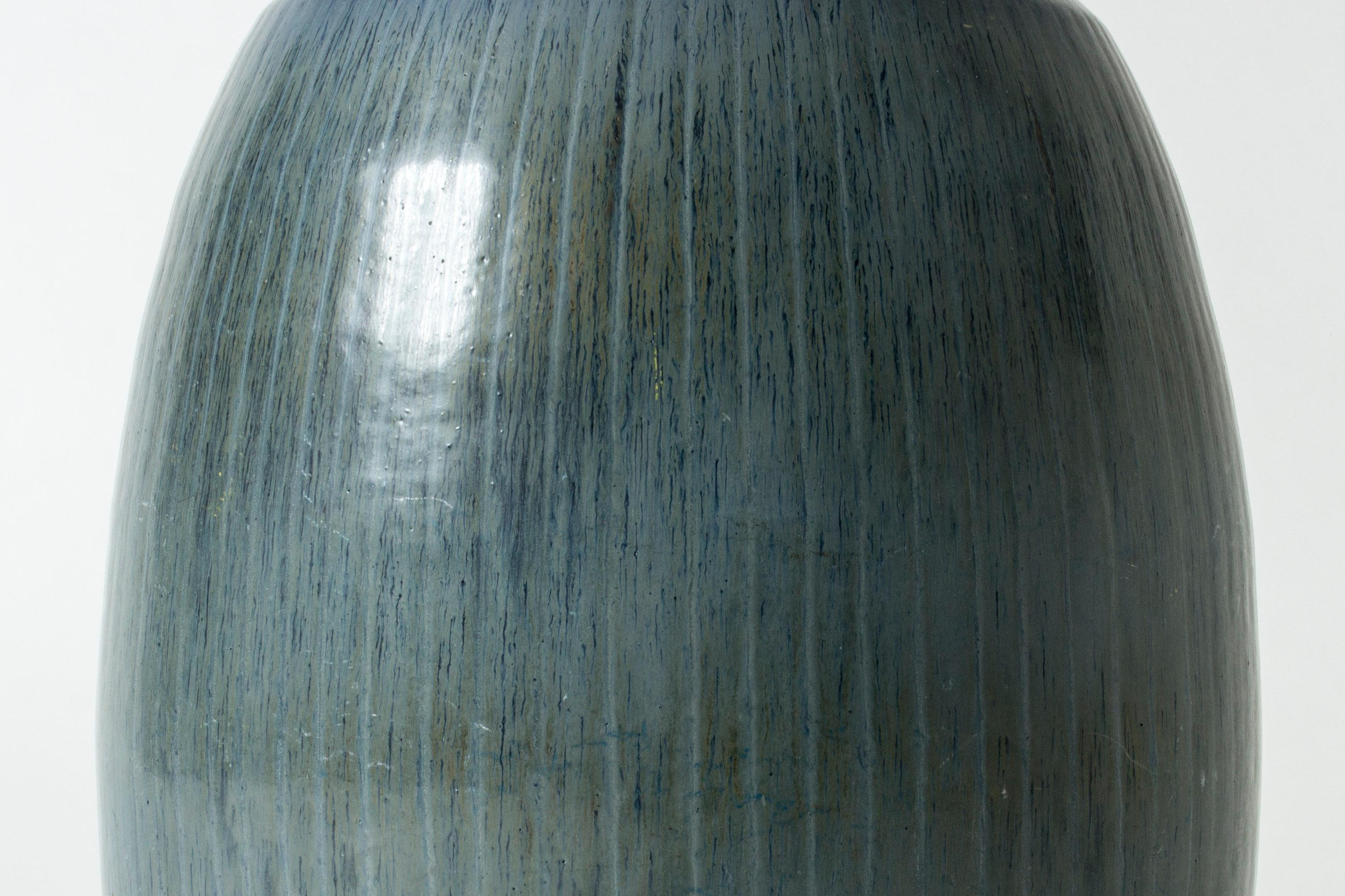 Stoneware Floor Vase by Carl-Harry Stålhane, Rörstrand, Sweden, 1950s In Good Condition For Sale In Stockholm, SE